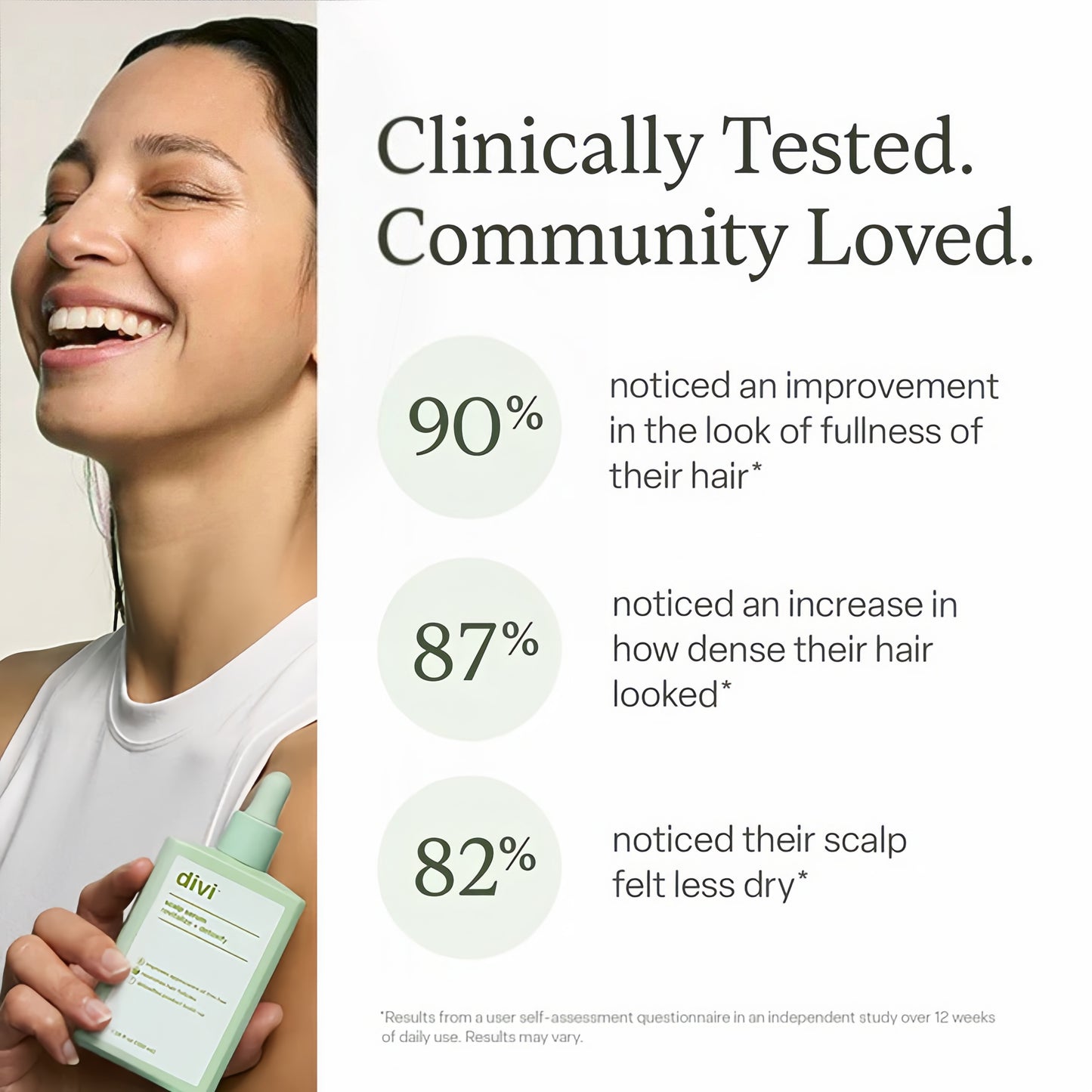 Divi Scalp Serum for Thinning Hair Clinically Tested, Non-Greasy Formula with Amino Acids, Caffeine & Rosemary Oil Promotes Healthy Scalp & Fuller-Looking Hair, Reduces Oil & Product Buildup